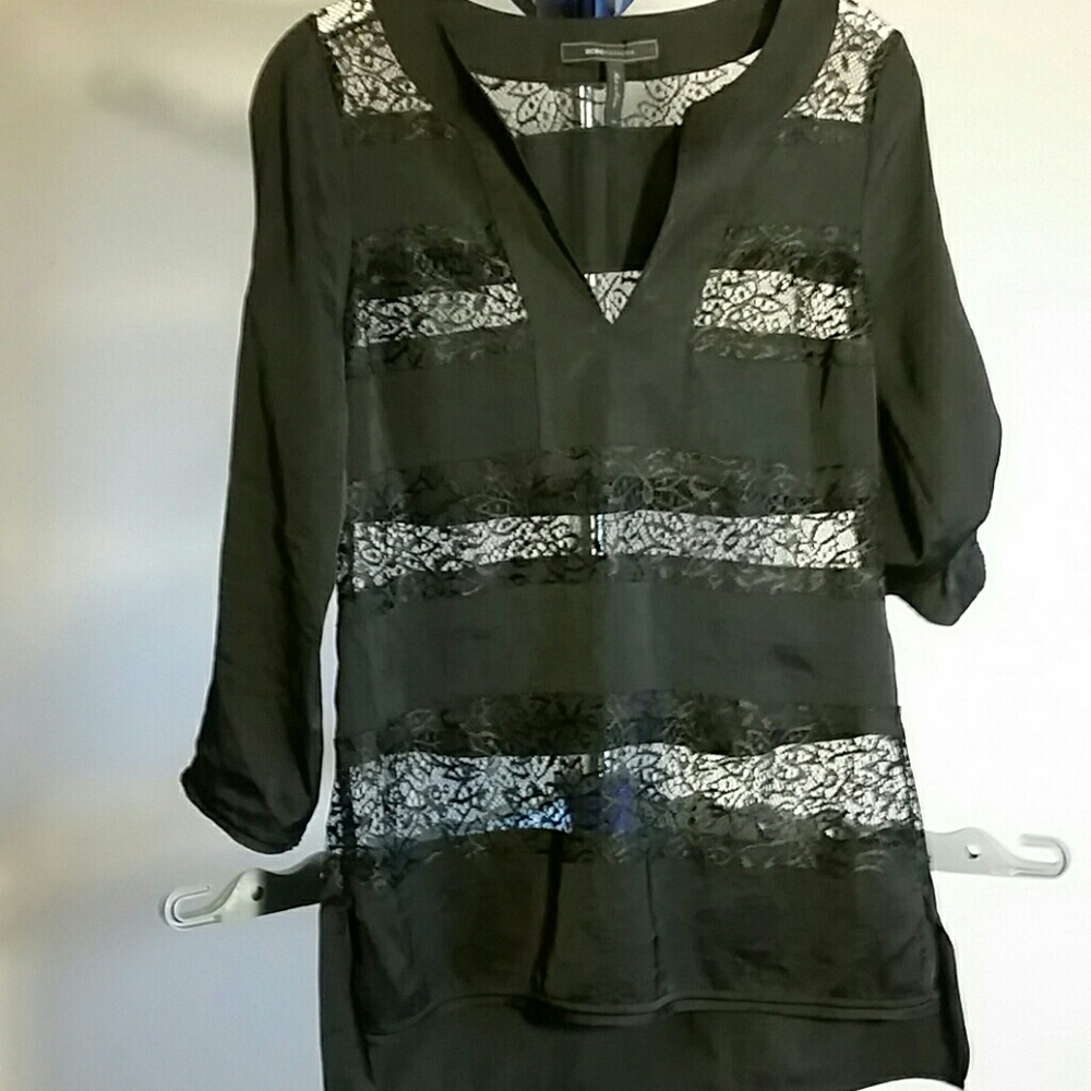 BCBG Max Azria Elegant Black Swimsuit Coverup Tunic